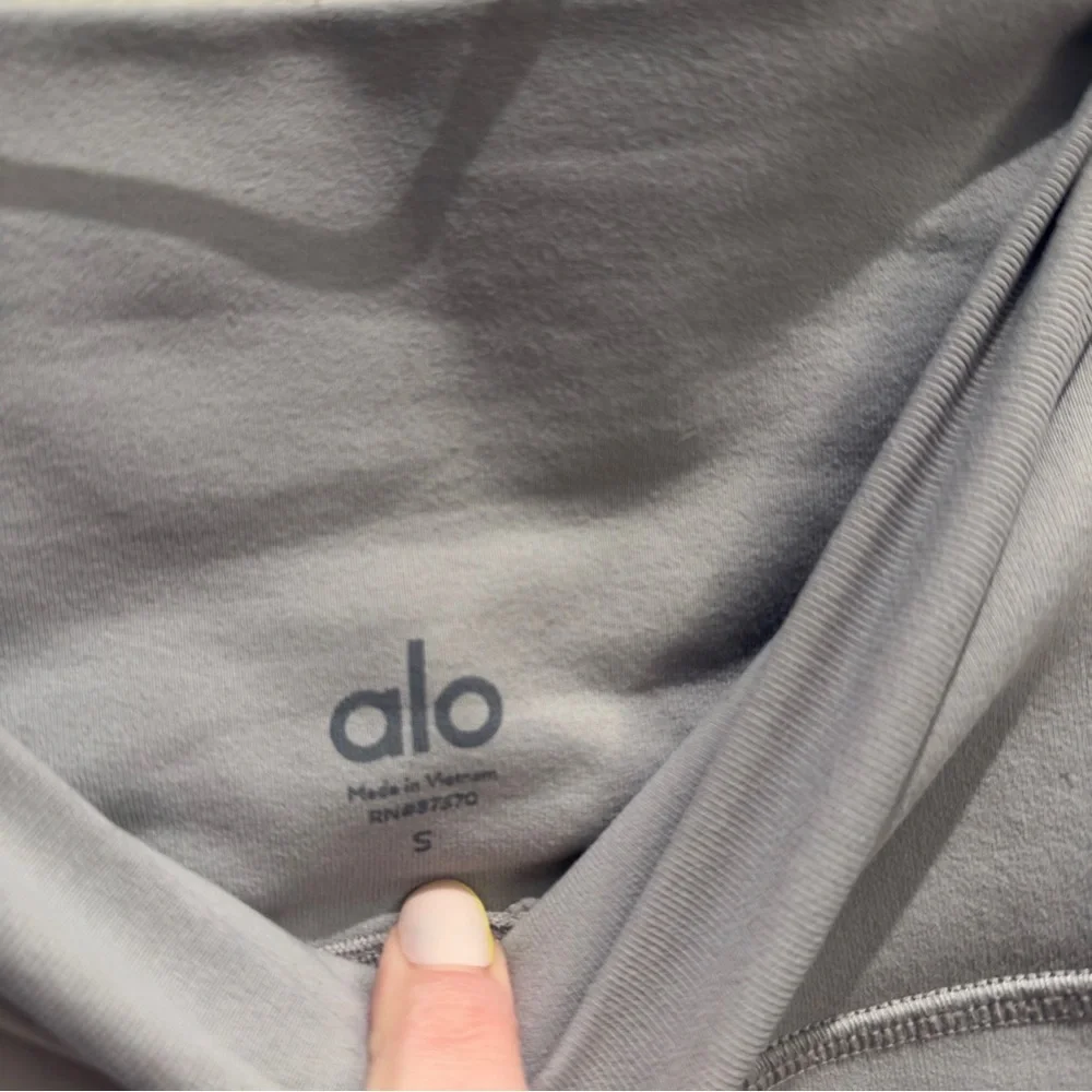 Alo Yoga Light Gray High Waist Motto Leggings Size Small